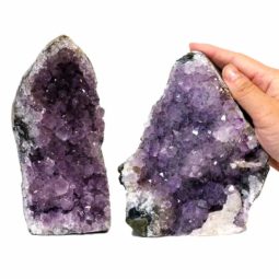 1.88kg Amethyst Crystal Geode Specimen Set 2 Pieces DS184 6 Amethyst Crystal Geode Specimen Set 2 Pieces DS184-1 | Himalayan Salt Factory