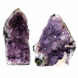 Amethyst Crystal Geode Specimen Set 2 Pieces DS184 | Himalayan Salt Factory