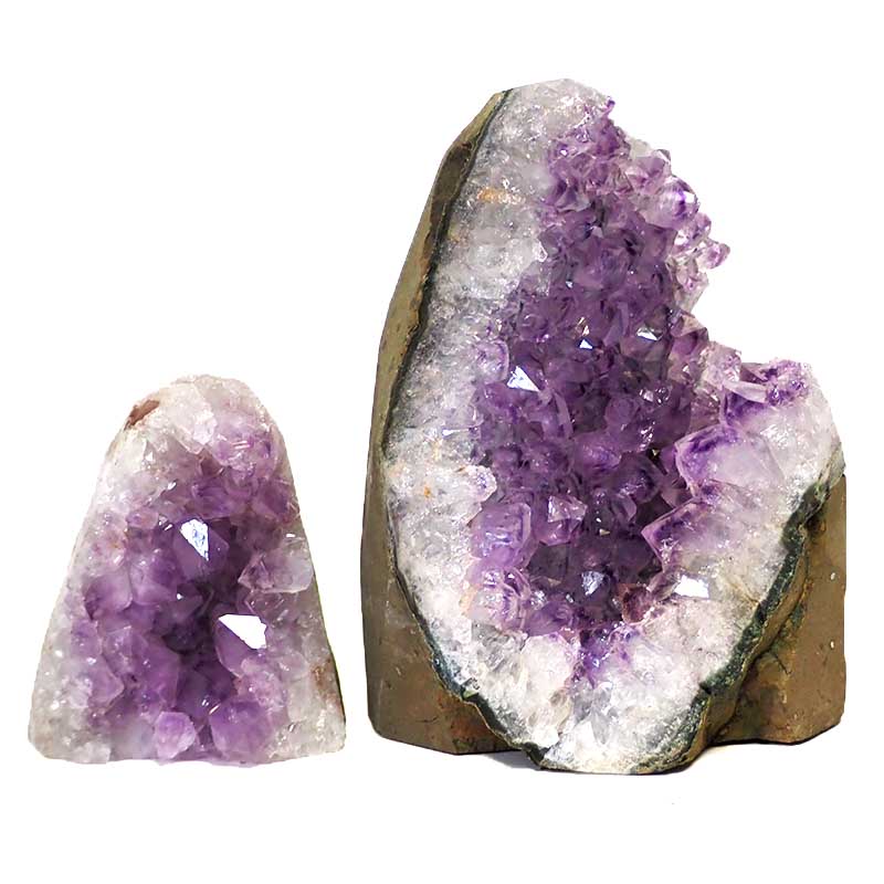 2.33kg Amethyst Crystal Geode Specimen Set 2 Pieces DS187 3 Amethyst Crystal Geode Specimen Set 2 Pieces DS187 | Himalayan Salt Factory