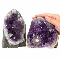 2.06kg Amethyst Crystal Geode Specimen Set 2 Pieces DS190 6 Amethyst Crystal Geode Specimen Set 2 Pieces DS190-1 | Himalayan Salt Factory