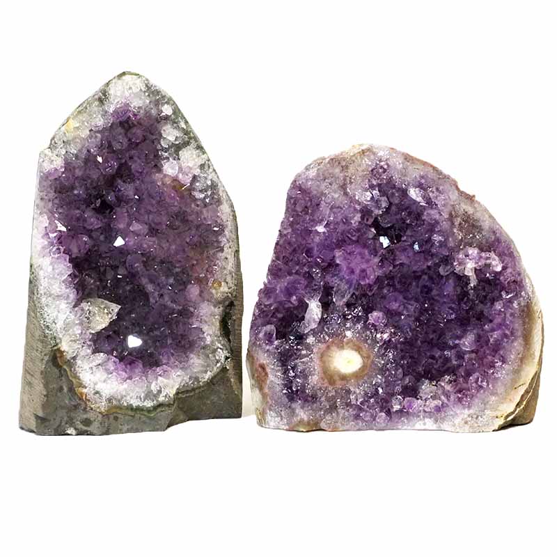 2.06kg Amethyst Crystal Geode Specimen Set 2 Pieces DS190 3 Amethyst Crystal Geode Specimen Set 2 Pieces DS190 | Himalayan Salt Factory