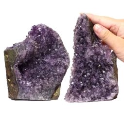 1.72kg Amethyst Crystal Geode Specimen Set 2 Pieces DS191 6 Amethyst Crystal Geode Specimen Set 2 Pieces DS191-1 | Himalayan Salt Factory