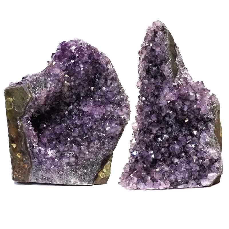 1.72kg Amethyst Crystal Geode Specimen Set 2 Pieces DS191 3 Amethyst Crystal Geode Specimen Set 2 Pieces DS191 | Himalayan Salt Factory