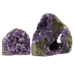 Amethyst Crystal Geode Specimen Set 2 Pieces DS192 | Himalayan Salt Factory