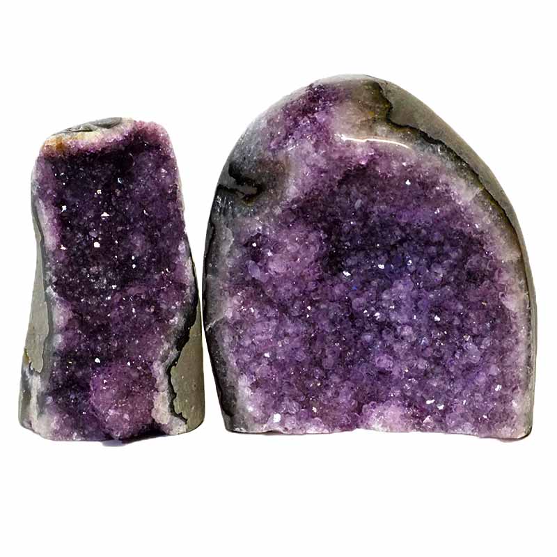 2.16kg Amethyst Crystal Geode Specimen Set 2 Pieces DS193 3 Amethyst Crystal Geode Specimen Set 2 Pieces DS193 | Himalayan Salt Factory