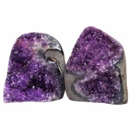 Amethyst Crystal Geode Specimen Set 2 Pieces DS196 | Himalayan Salt Factory