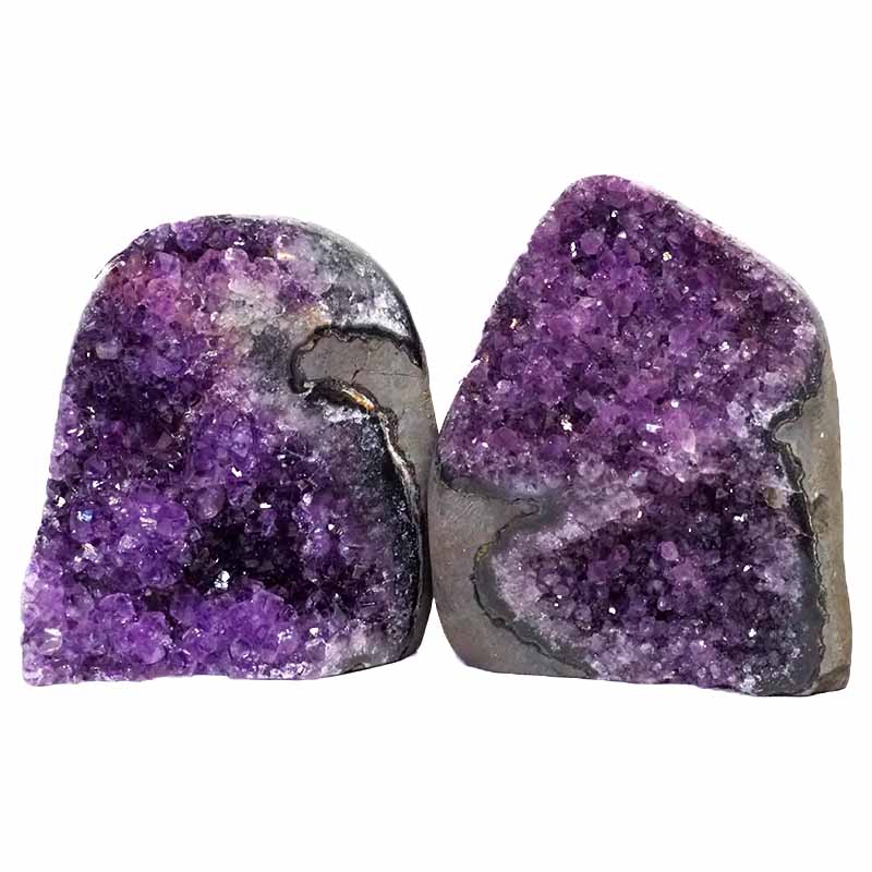 2.2kg Amethyst Crystal Geode Specimen Set 2 Pieces DS196 3 Amethyst Crystal Geode Specimen Set 2 Pieces DS196 | Himalayan Salt Factory