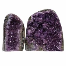 Amethyst Crystal Geode Specimen Set 2 Pieces DS200 | Himalayan Salt Factory