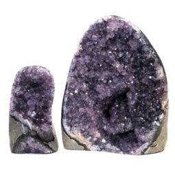 Amethyst Crystal Geode Specimen Set 2 Pieces DS201 | Himalayan Salt Factory