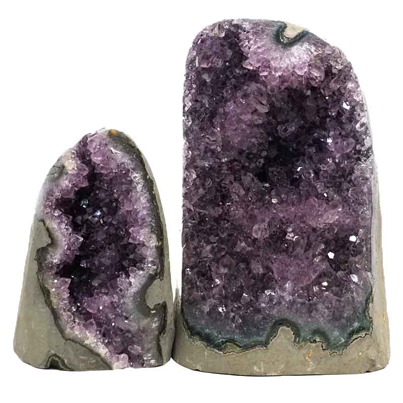 2.22kg Amethyst Crystal Geode Specimen Set 2 Pieces DS202 3 Amethyst Crystal Geode Specimen Set 2 Pieces DS202 | Himalayan Salt Factory