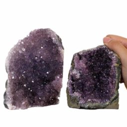 1.31kg Amethyst Crystal Geode Specimen Set 2 Pieces DJ236 6 Amethyst Crystal Geode Specimen Set 2 Pieces J236-2 | Himalayan Salt Factory
