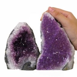 1.59kg Amethyst Crystal Geode Specimen Set 2 Pieces DJ237 6 Amethyst Crystal Geode Specimen Set 2 Pieces J237-2 | Himalayan Salt Factory