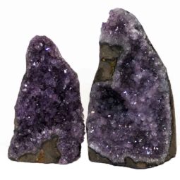 Amethyst Crystal Geode Specimen Set 2 Pieces J240 | Himalayan Salt Factory