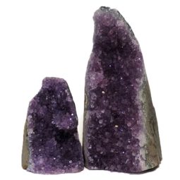 Amethyst Crystal Geode Specimen Set 2 Pieces J244 | Himalayan Salt Factory