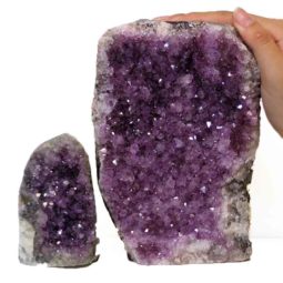 3.21kg Amethyst Crystal Geode Specimen Set 2 Pieces DJ246 6 Amethyst Crystal Geode Specimen Set 2 Pieces J246-2 | Himalayan Salt Factory