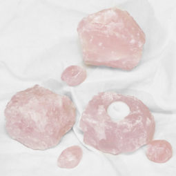 Decoration Rose Quartz Crystal Set 6 Pieces | Himalayan Salt Factory