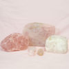 Divine Rose Quartz Crystal Set J299 | Himalayan Salt Factory