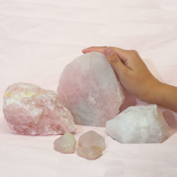Divine Rose Quartz Crystal Set J300 5 Divine Rose Quartz Crystal Set J300-1 | Himalayan Salt Factory