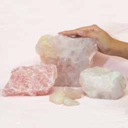 Divine Rose Quartz Crystal Set J302 5 Divine Rose Quartz Crystal Set J302-1 | Himalayan Salt Factory