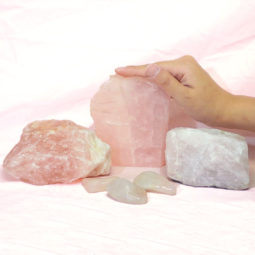 Divine Rose Quartz Crystal Set J303-1 | Himalayan Salt Factory