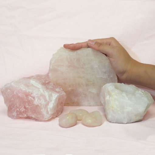 Divine Rose Quartz Crystal Set J304-1 | Himalayan Salt Factory
