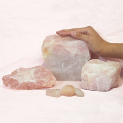 Divine Rose Quartz Crystal Set J306 5 Divine Rose Quartz Crystal Set J306-1 | Himalayan Salt Factory
