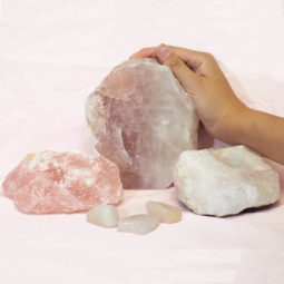 Divine Rose Quartz Crystal Set J313 5 Divine Rose Quartz Crystal Set J313-1 | Himalayan Salt Factory
