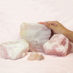 Divine Rose Quartz Crystal Set J316 5 Divine Rose Quartz Crystal Set J316-1 | Himalayan Salt Factory