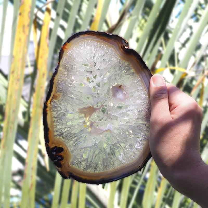 Natural Agate Plate J432 4 Natural Agate Plate J432 | Himalayan Salt Factory