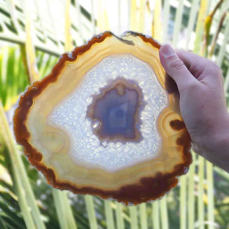 Natural Agate Plate J435 4 Natural Agate Plate J435 | Himalayan Salt Factory