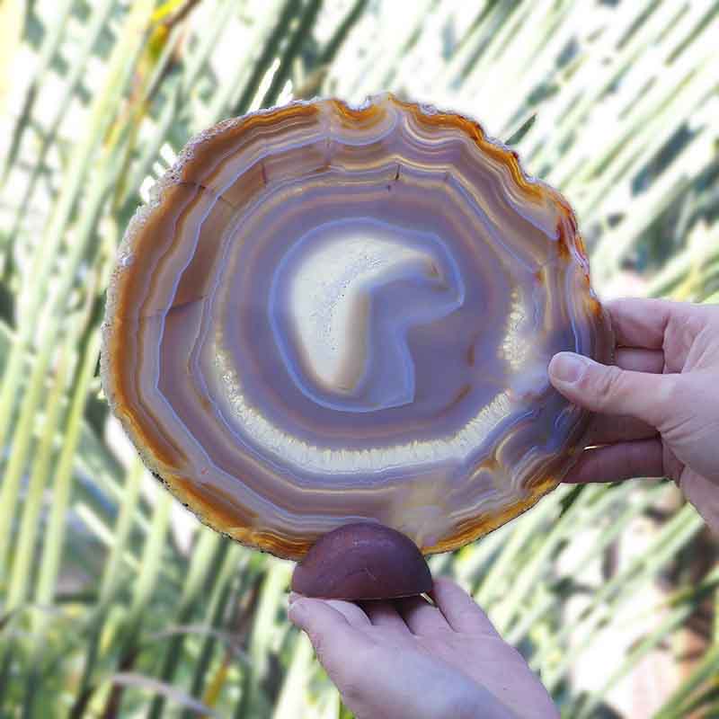 Natural Agate Plate J438 5 Natural Agate Plate J438-2 | Himalayan Salt Factory