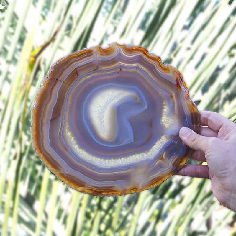 Natural Agate Plate J438 4 Natural Agate Plate J438 | Himalayan Salt Factory