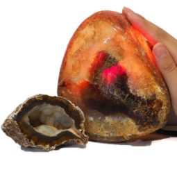 1.52kg River Agate Crystal Lamp with Agate Specimen J538 5 River Agate Crystal Lamp J538-1 | Himalayan Salt Factory