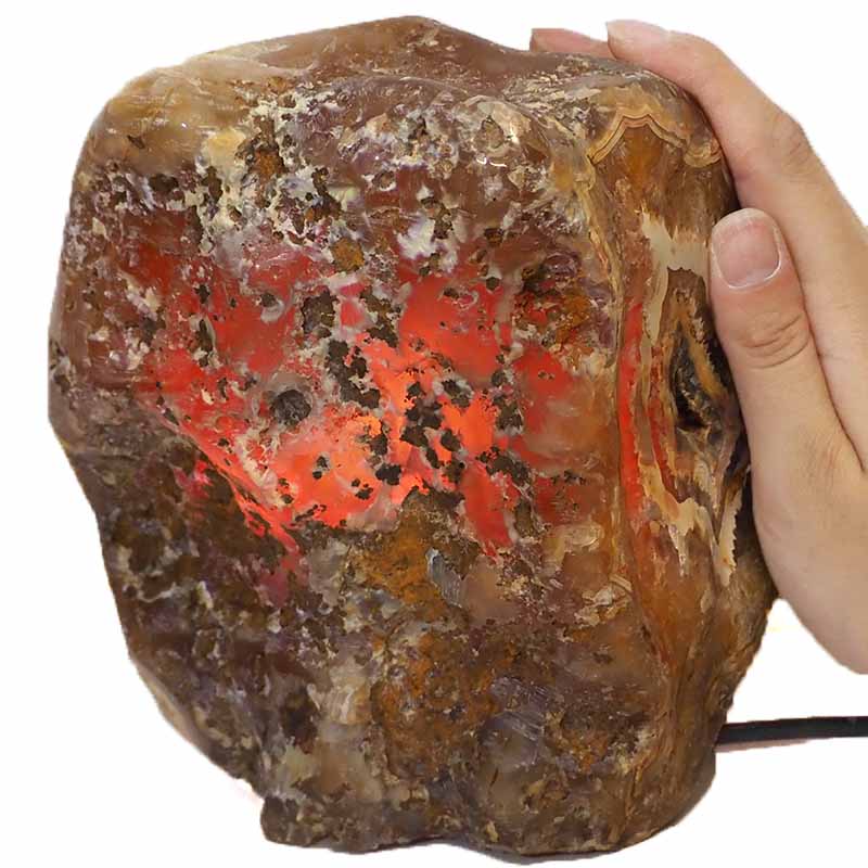 3.9kg River Agate Crystal Lamp J556 4 River Agate Crystal Lamp J556-1 | Himalayan Salt Factory