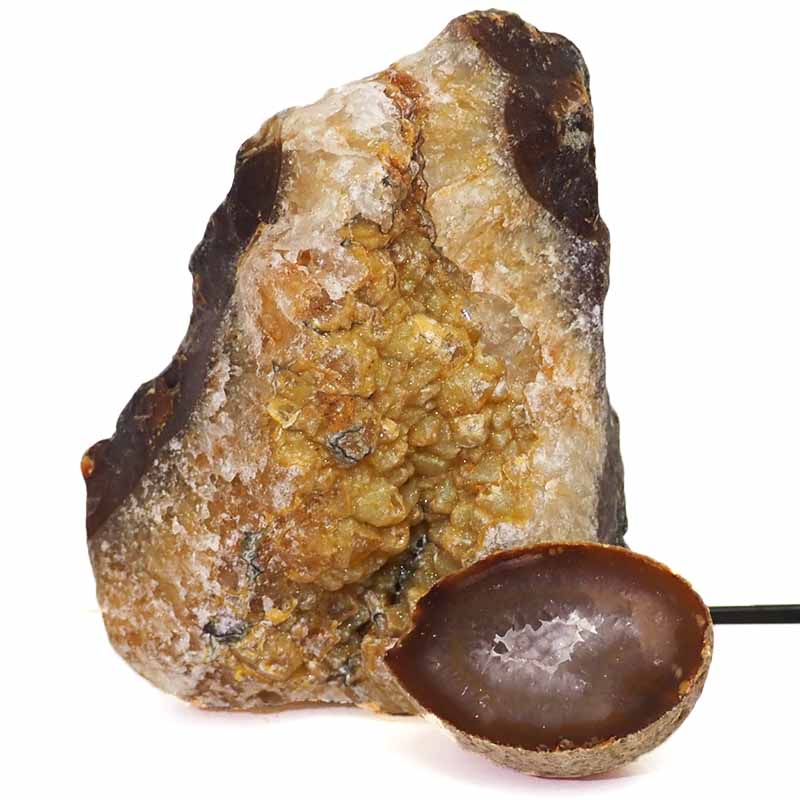 2.2kg River Agate Crystal Lamp with Agate Specimen Set J563 3 River Agate Crystal Lamp Set J563 | Himalayan Salt Factory