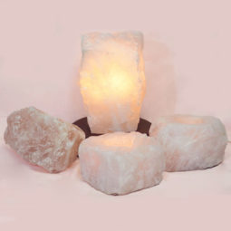 Rose Quartz Crystal Lamp Set 4 Pieces S342 5 Rose Quartz Crystal Lamp Set 4 Pieces S342-3 | Himalayan Salt Factory