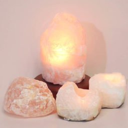 Rose Quartz Crystal Lamp Set 4 Pieces S343-1 | Himalayan Salt Factory