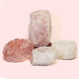 Rose Quartz Crystal Lamp Set 4 Pieces S345 | Himalayan Salt Factory
