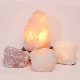 Rose Quartz Crystal Lamp Set 4 Pieces S348 5 Rose Quartz Crystal Lamp Set 4 Pieces S348-1 | Himalayan Salt Factory