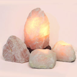 Rose Quartz Crystal Lamp Set 4 Pieces S349 5 Rose Quartz Crystal Lamp Set 4 Pieces S349-1 | Himalayan Salt Factory