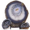 1.4kg Sliced Brazilian Agate Lamp and Mini Agate Crystal Geodes Set J212 1 Sliced Brazilian Agate Lamp and Mini Aagte Crystal Geodes Set J212 | Himalayan Salt Factory