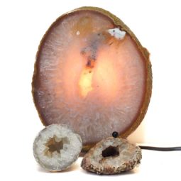 1.2kg Sliced Brazilian Crystal Agate Lamp Set 3 Pieces S423 6 Sliced Brazilian Crystal Agate Lamp Set 3 Pieces S423-2 | Himalayan Salt Factory