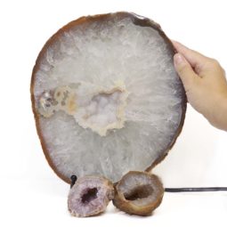 1.9kg Sliced Brazilian Crystal Agate Lamp Set 3 Pieces S429 7 Sliced Brazilian Crystal Agate Lamp Set 3 Pieces S429-2 | Himalayan Salt Factory