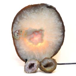 1.9kg Sliced Brazilian Crystal Agate Lamp Set 3 Pieces S429 6 Sliced Brazilian Crystal Agate Lamp Set 3 Pieces S429 | Himalayan Salt Factory