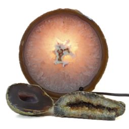 1kg Sliced Brazilian Crystal Agate Lamp Set J322 6 Sliced Brazilian Crystal Agate Lamp Set J322-1 | Himalayan Salt Factory