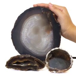 1.3kg Sliced Brazilian Crystal Agate Lamp Set J323 7 Sliced Brazilian Crystal Agate Lamp Set J323-2 | Himalayan Salt Factory