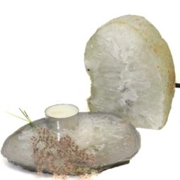 Agate Crystal Lamp With Brazilian Crystal Agate Plate J668