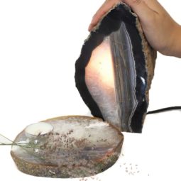 2.22Kg Agate Crystal Lamp With Brazilian Crystal Agate Plate J671 6 Agate Crystal Lamp With Brazilian Crystal Agate Plate J671-1