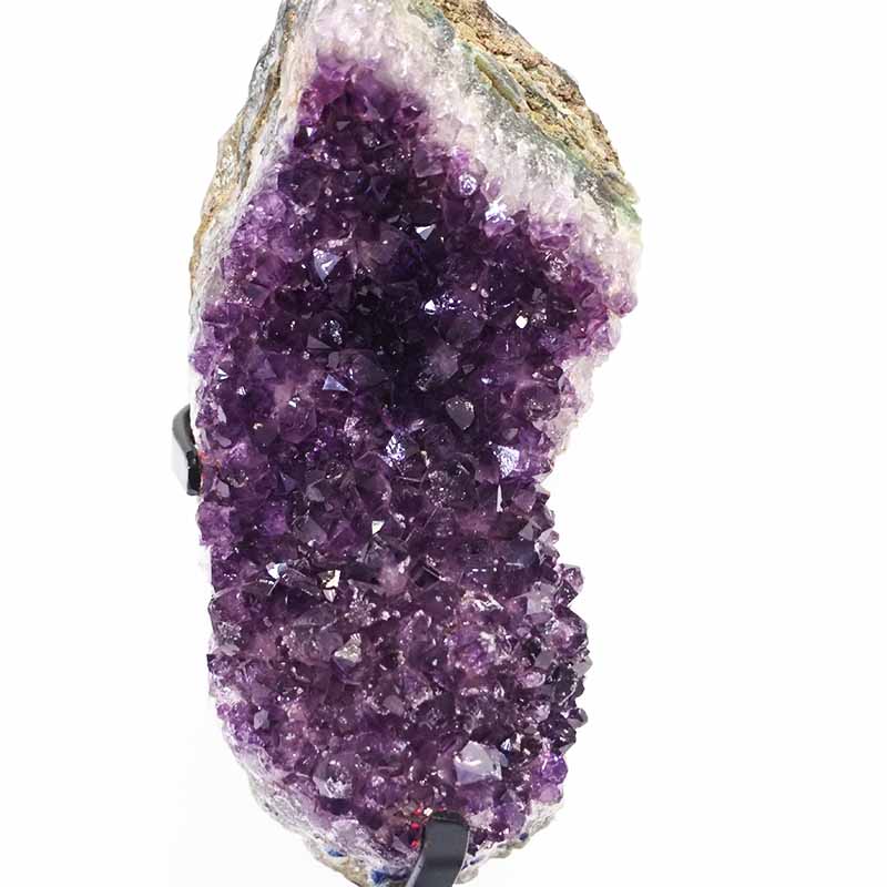 1.7kg Amethyst Cluster With Custom Metal Stand DS205 3 Amethyst Cluster With Custom Metal Stand DS205-2 | Himalayan Salt Factory