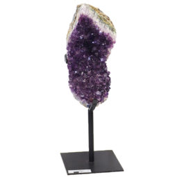 1.7kg Amethyst Cluster With Custom Metal Stand DS205 6 Amethyst Cluster With Custom Metal Stand DS205 | Himalayan Salt Factory